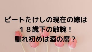 ビートたけしの現在の嫁は１８歳下の敏腕！馴れ初めは酒の席？