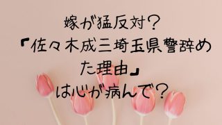 佐々木成三が埼玉県警を辞めた理由に驚き！現在は起業家として活躍