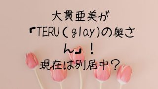 大貫亜美が「TERU（glay)の奥さん」！現在は別居中？