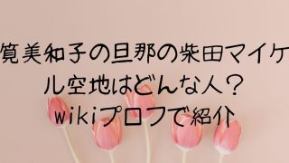 ハーフ？「筧美和子の旦那柴田マイケル」は実業家で高学歴！