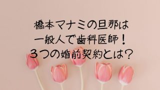 橋本マナミの旦那は一般人で歯科医師！３つの婚前契約とは？